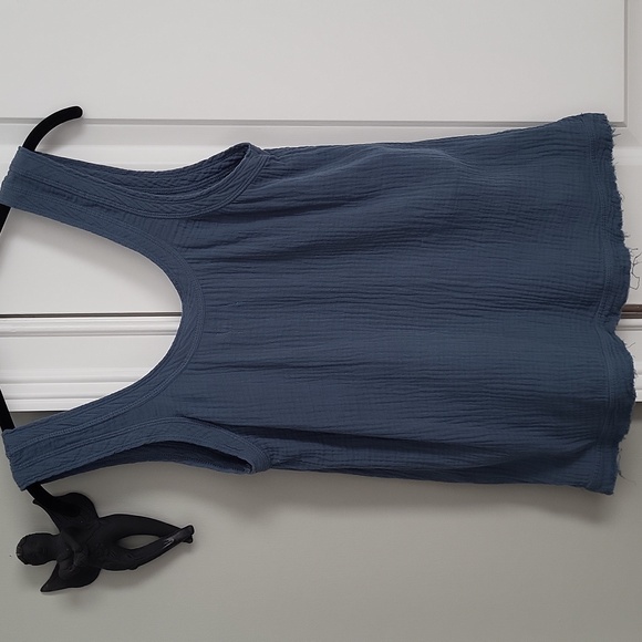 Faherty Dream Organic Cotton Scoop Tank - Stormy Seas - S - Picture 4 of 4